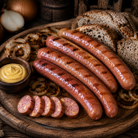 Sajtos Sülthagymás Grillkolbász